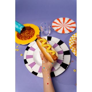 Plate Harlequin Purple Ø31cm KARE MIAMI