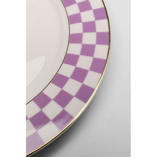 Plate Harlequin Purple Ø21cm KARE MIAMI
