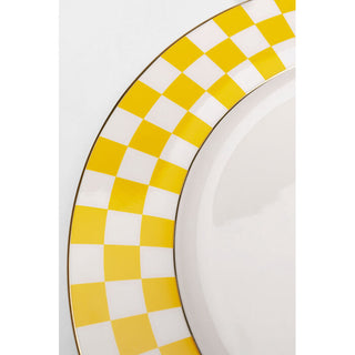 Plate Harlequin Yellow Ø27cm KARE MIAMI