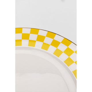Plate Harlequin Yellow Ø27cm KARE MIAMI