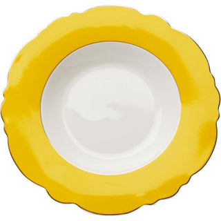 Plate Deep Harlequin Yellow Ø23cm KARE MIAMI