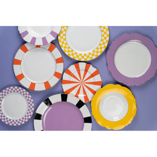 Plate Harlequin Purple Ø27cm KARE MIAMI