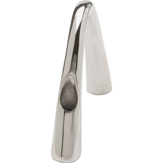 Candle Holder Bow Duo Chrome 21cm - DEKOR