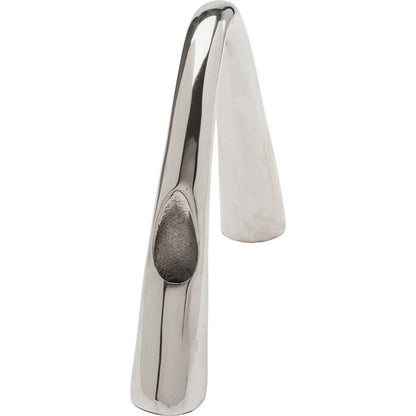 Candle Holder Bow Duo Chrome 21cm