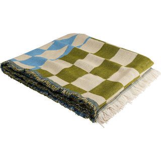 Blanket Checker Blue Green 170x130cm KARE MIAMI