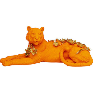 Deco Figurine Flower Leoard Orange 26cm KARE MIAMI