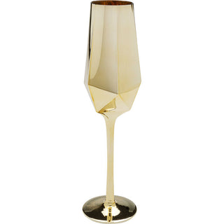 Champagne Glass Diamond Gold KARE MIAMI