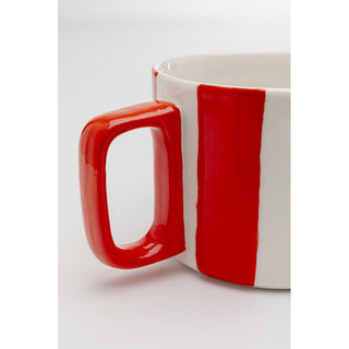 Cup Cocina Stripes Red KARE MIAMI