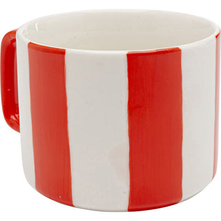 Cup Cocina Stripes Red KARE MIAMI