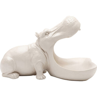 Deco Figurine Hungry Hippo 17cm Greige KARE MIAMI