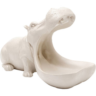 Deco Figurine Hungry Hippo 17cm Greige KARE MIAMI