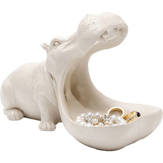 Deco Figurine Hungry Hippo 17cm Greige KARE MIAMI