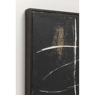 Canvas Picture Sketch Black 120x120cm KARE MIAMI