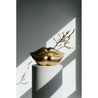 Vase Lips Gold 30cm KARE MIAMI