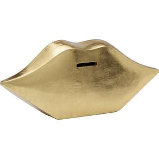 Money Box Lips Gold 13cm KARE MIAMI