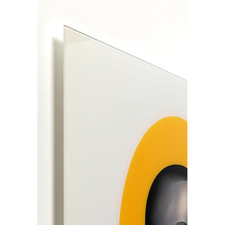 Glass Picture Muse Retro Lady Yellow 80x120cm KARE MIAMI