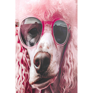 Glass Picture Pink Poodle 80x120cm KARE MIAMI