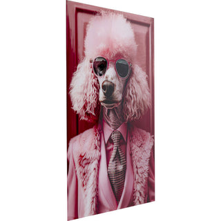 Glass Picture Pink Poodle 80x120cm KARE MIAMI