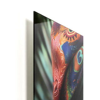 Glass Picture Muse Peacock 100x100cm KARE MIAMI