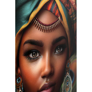 Glass Picture Muse Peacock 100x100cm KARE MIAMI