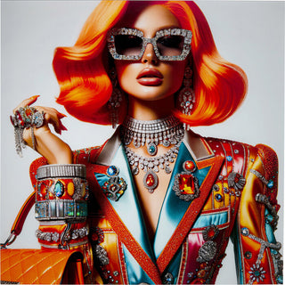 Glass Picture Muse Posh 100x100cm KARE MIAMI