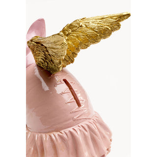 Money Box Flying Pig Pink 15cm KARE MIAMI