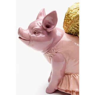 Money Box Flying Pig Pink 15cm KARE MIAMI