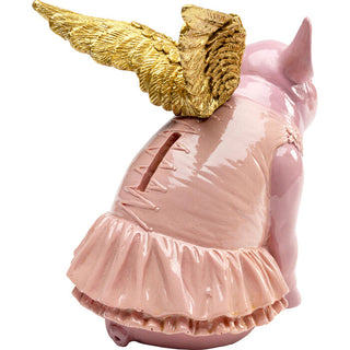 Money Box Flying Pig Pink 15cm KARE MIAMI