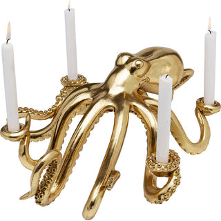 Candle Holder Octopus Gold 49cm KARE MIAMI