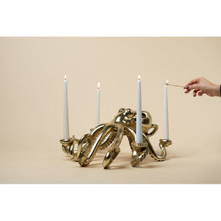 Candle Holder Octopus Gold 49cm KARE MIAMI