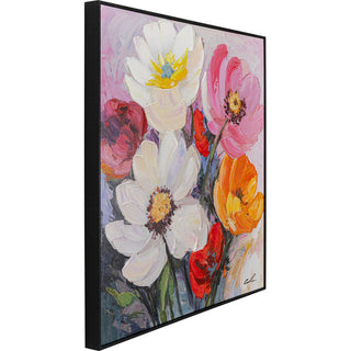 Framed Picture Flower Meadow 80x80cm KARE MIAMI