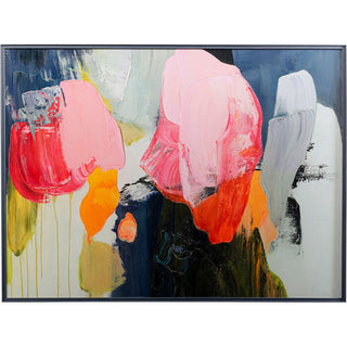 Framed Picture Abstract High Gloss Pink 160x120cm KARE MIAMI