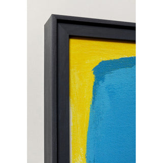 Framed Picture Abstract High Gloss Blue 120x160cm KARE MIAMI