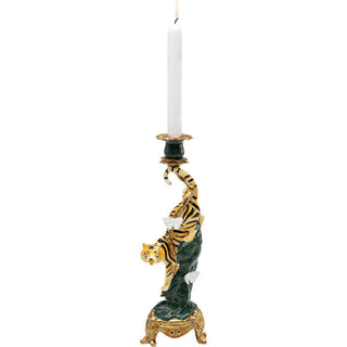 Candle Holder Elegant Tiger 33cm KARE MIAMI