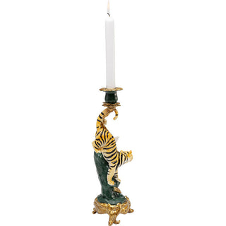 Candle Holder Elegant Tiger 33cm KARE MIAMI