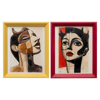 Framed Picture Portrait Modernism 22x27cm (2/Set) KARE MIAMI