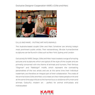 Deco Figurine Dog Gillie Abstract KARE MIAMI