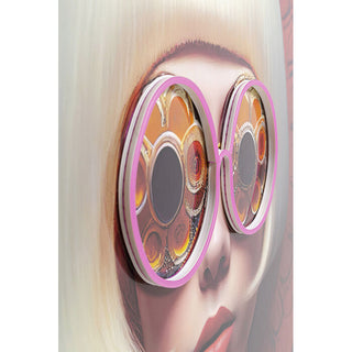 Framed Picture LED Fancy Blonde Lady 75x55cm KARE MIAMI