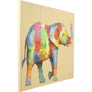 Canvas Picture Flower Elefant 50x40cm KARE MIAMI
