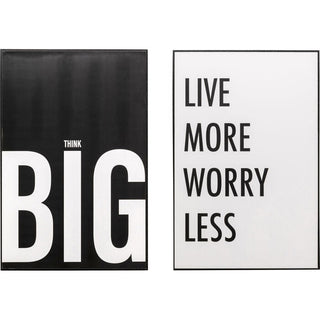 Framed Picture Big Live More (2/Set) KARE MIAMI