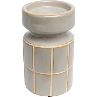 Candle Holder Bliss Tile Light Grey 18cm KARE MIAMI