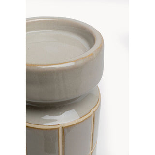 Candle Holder Bliss Tile Light Grey 18cm KARE MIAMI