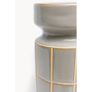 Candle Holder Bliss Tile Light Grey 18cm KARE MIAMI