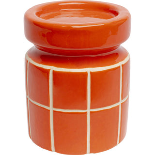 Candle Holder Bliss Tile Orange 14cm KARE MIAMI