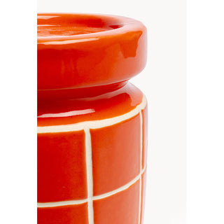Candle Holder Bliss Tile Orange 14cm KARE MIAMI