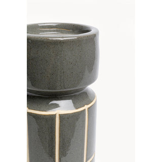 Candle Holder Bliss Tile Grey 25cm KARE MIAMI