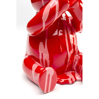 Deco Figurine Sitting Gelato Bear Red 37cm KARE MIAMI