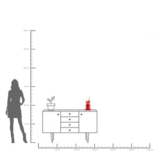 Deco Figurine Sitting Gelato Bear Red 37cm KARE MIAMI