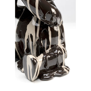 Deco Figurine Sitting Gelato Bear Black 37cm KARE MIAMI