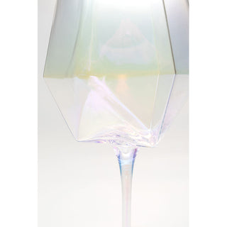 White Wine Glass Diamond Clear 25cm KARE MIAMI
